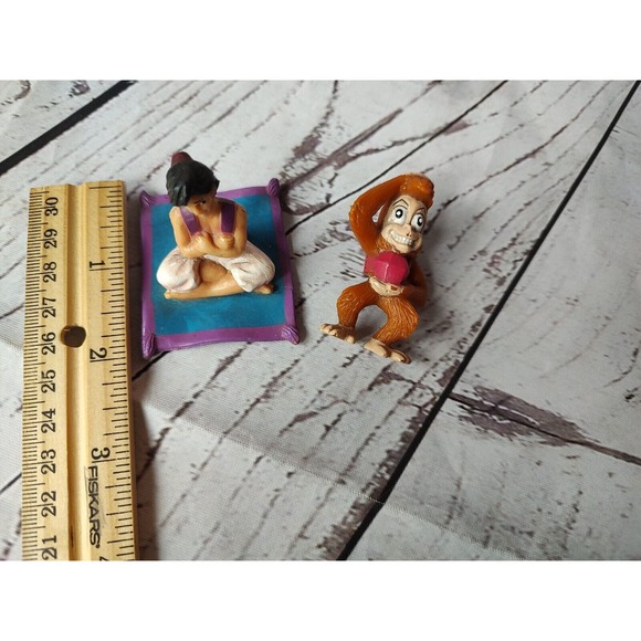 Disney Aladdin Figures Abu Aladdin Figures Vintage Lot Of 2 Cake Toppers - Picture 6 of 6